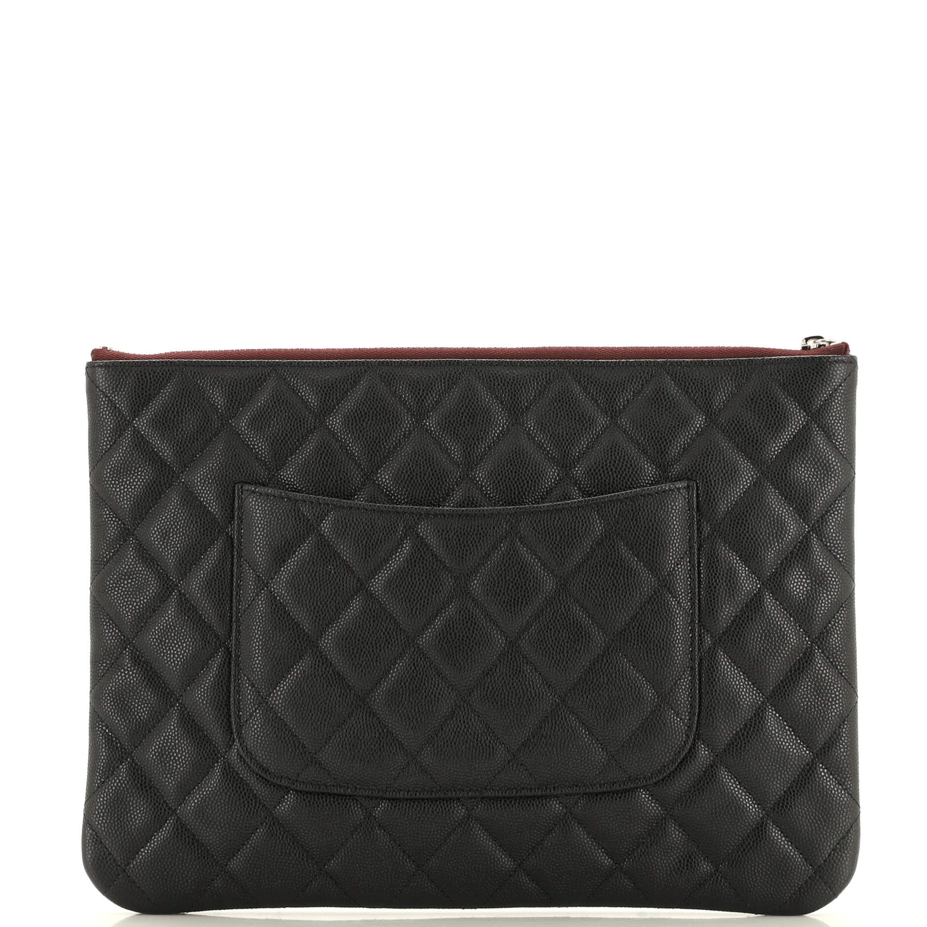 O Case Clutch Quilted Caviar Medium