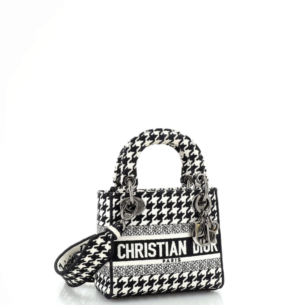 Lady D-Lite Bag Embroidered Canvas Mini
