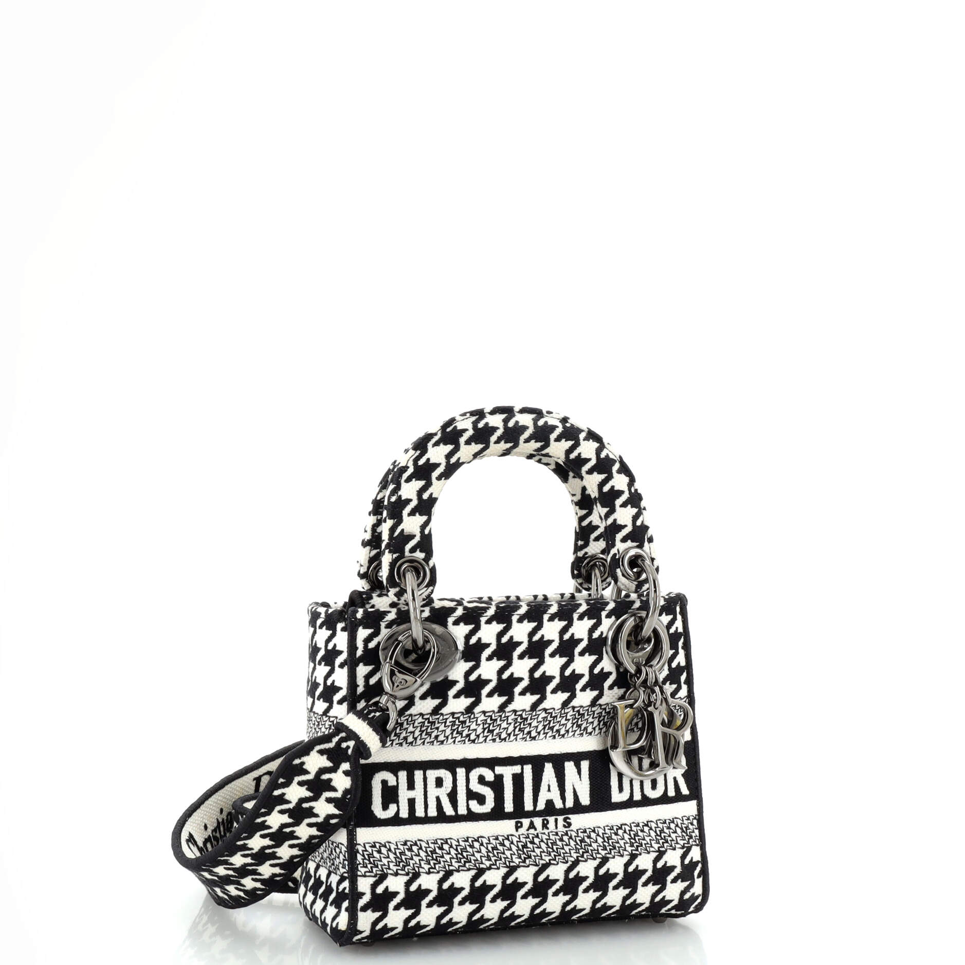 Lady D-Lite Bag Embroidered Canvas Mini