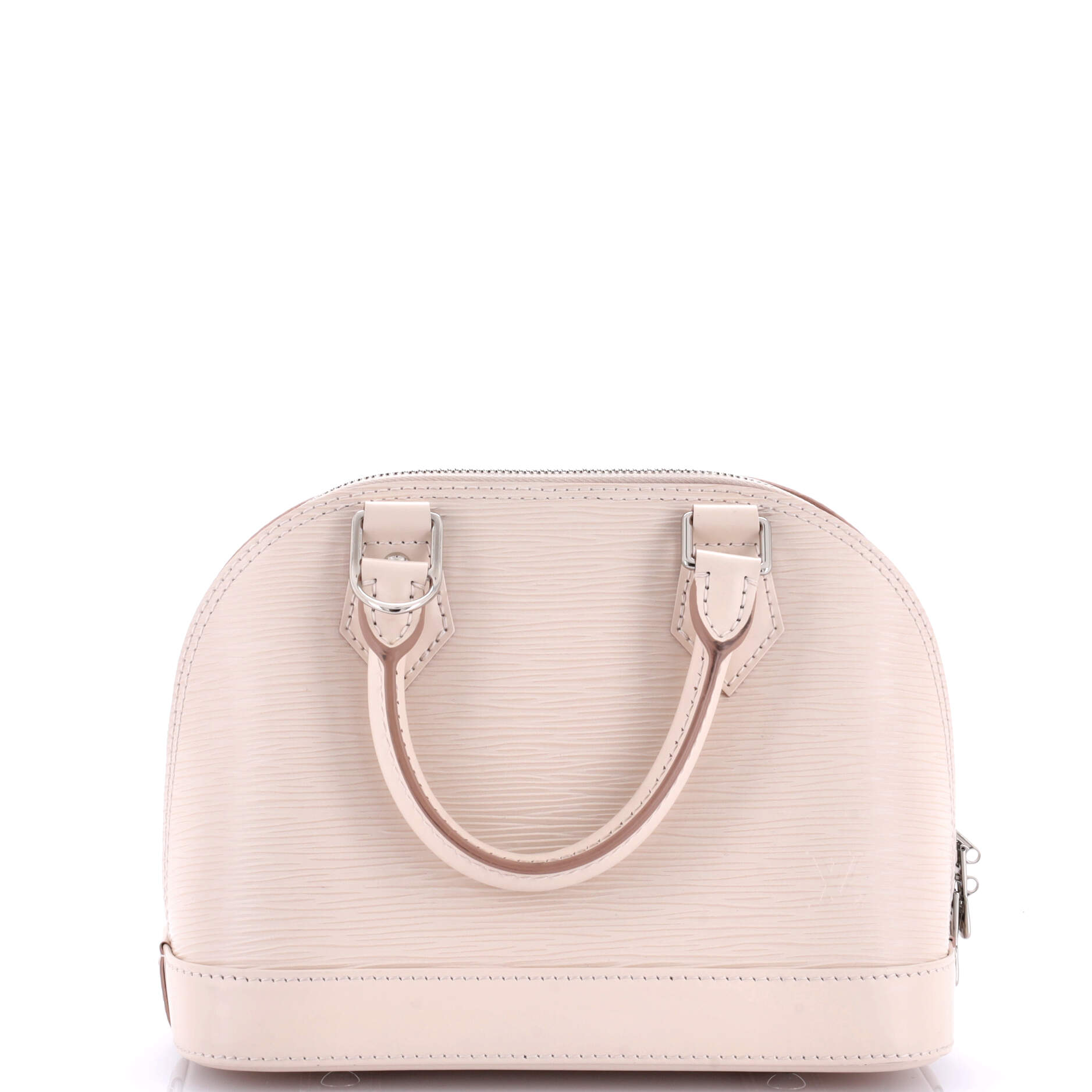 Alma Handbag Epi Leather with Logo Jacquard Strap BB