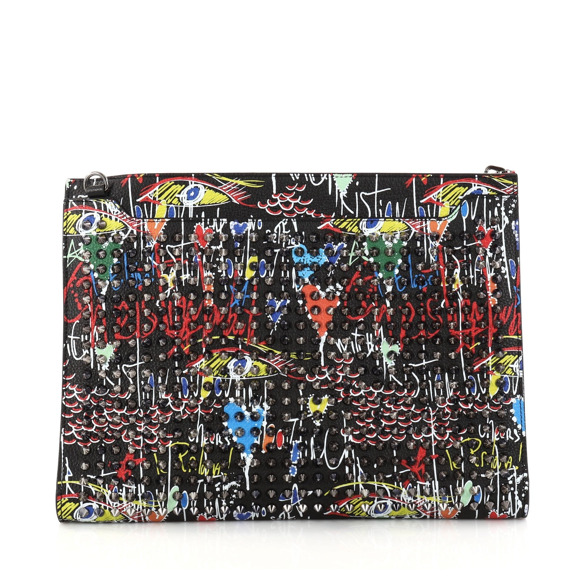 Loubiclutch Spiked Printed Leather