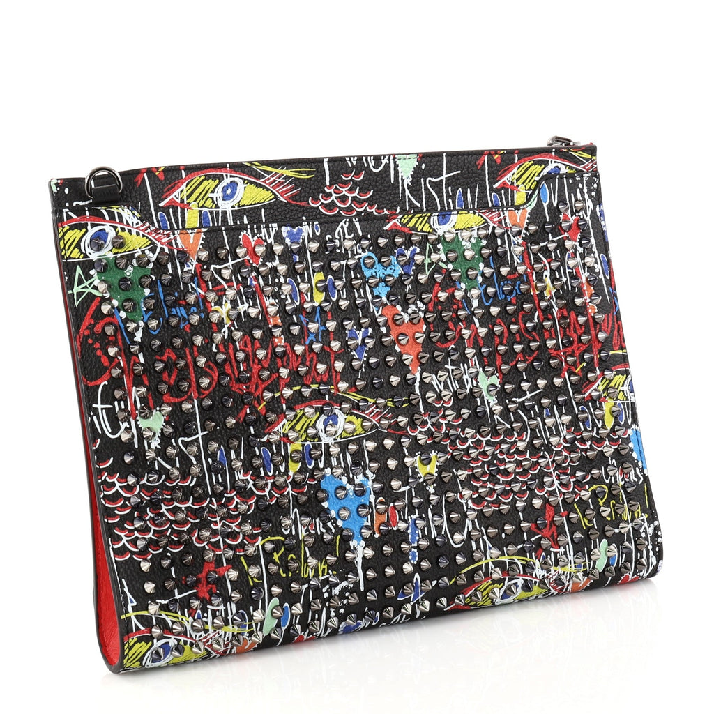 Loubiclutch Spiked Printed Leather