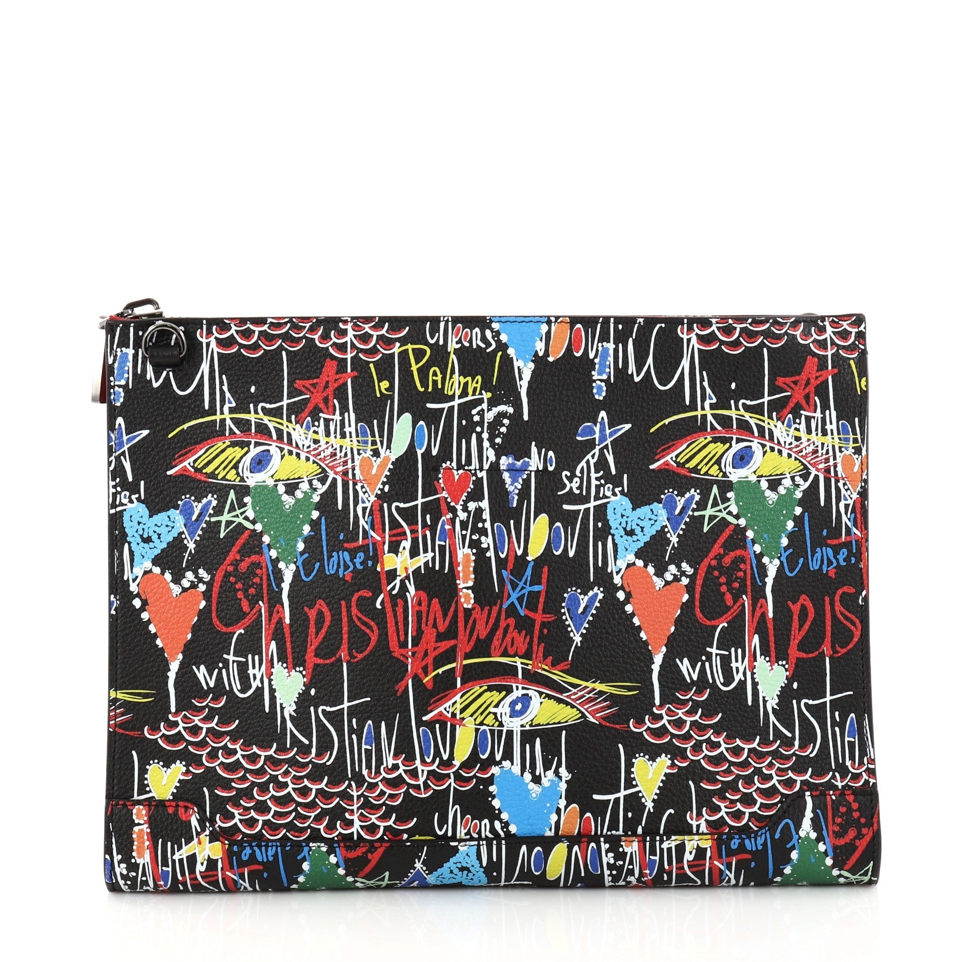 Loubiclutch Spiked Printed Leather