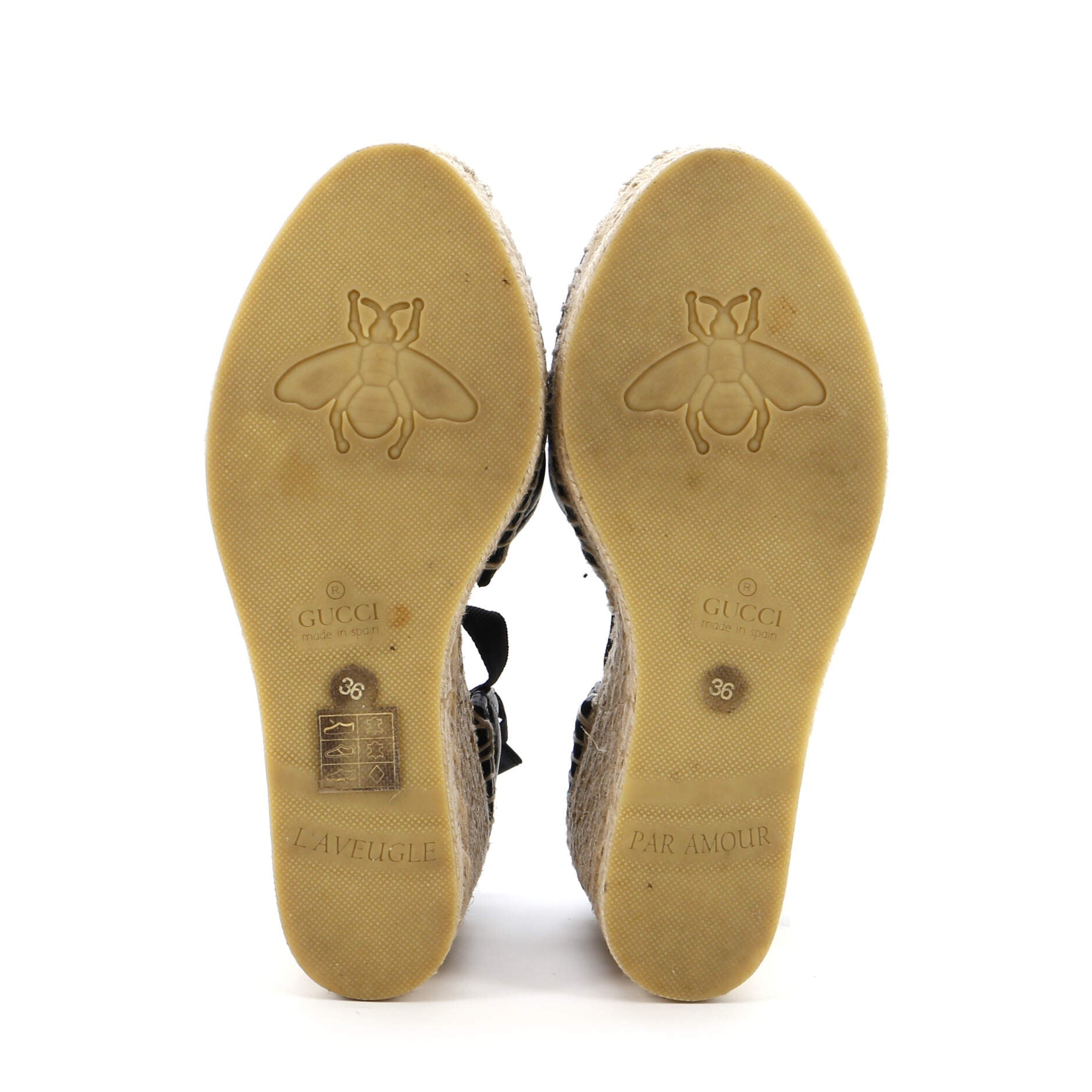 Women's GG Marmont Wedge Espadrilles Matelasse Leather