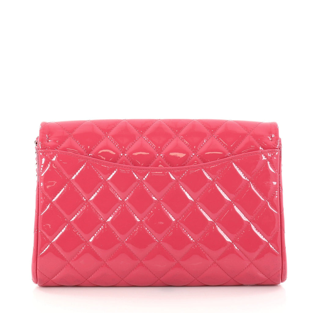 Clutch with Chain Quilted Patent