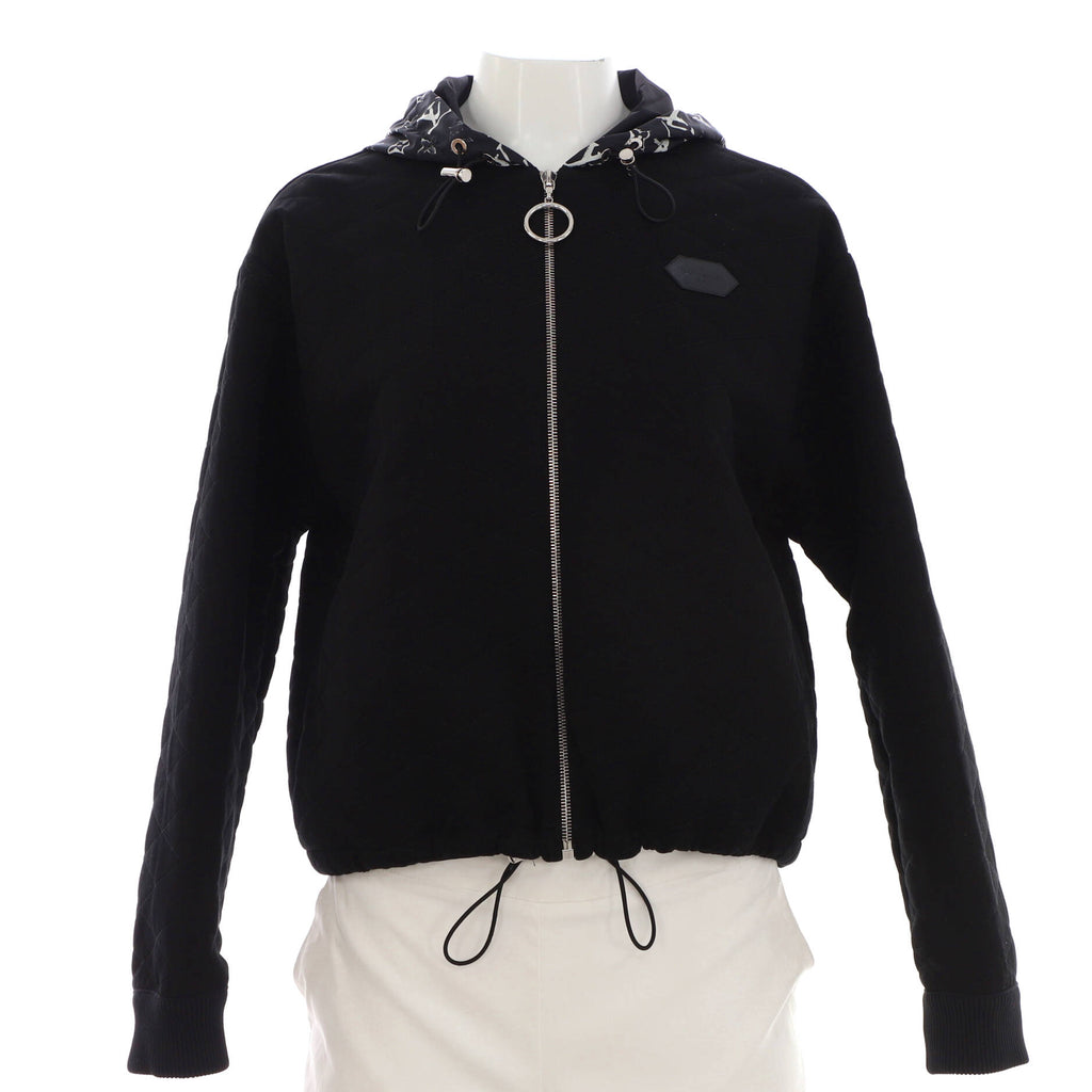 Women's Zip Up Hoodie Quilted Cotton Blend