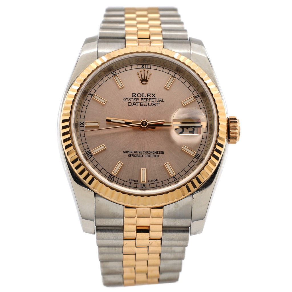 Oyster Perpetual Datejust Automatic Watch Stainless Steel and Rose Gold 36