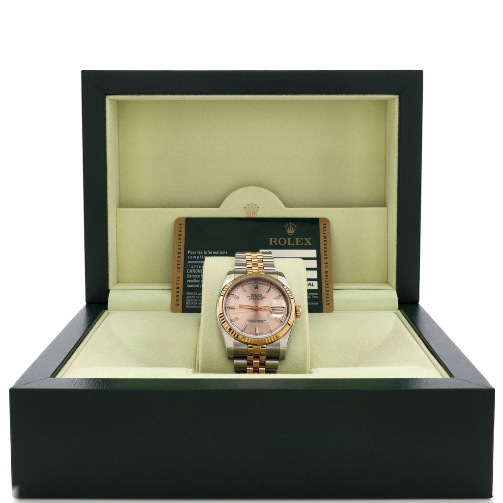Oyster Perpetual Datejust Automatic Watch Stainless Steel and Rose Gold 36