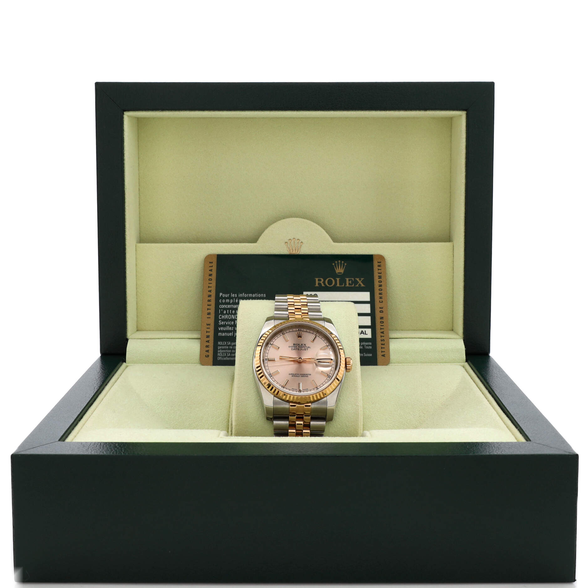 Oyster Perpetual Datejust Automatic Watch Stainless Steel and Rose Gold 36