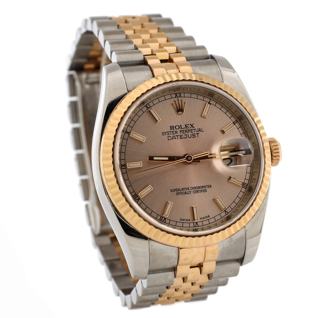 Oyster Perpetual Datejust Automatic Watch Stainless Steel and Rose Gold 36