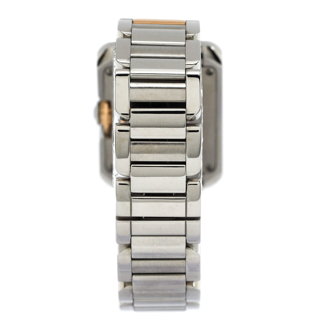 Tank Anglaise Quartz Watch Stainless Steel and Rose Gold 23