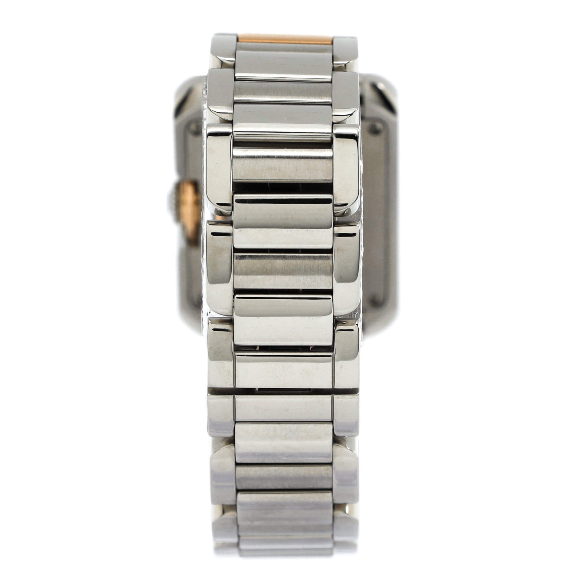 Tank Anglaise Quartz Watch Stainless Steel and Rose Gold 23