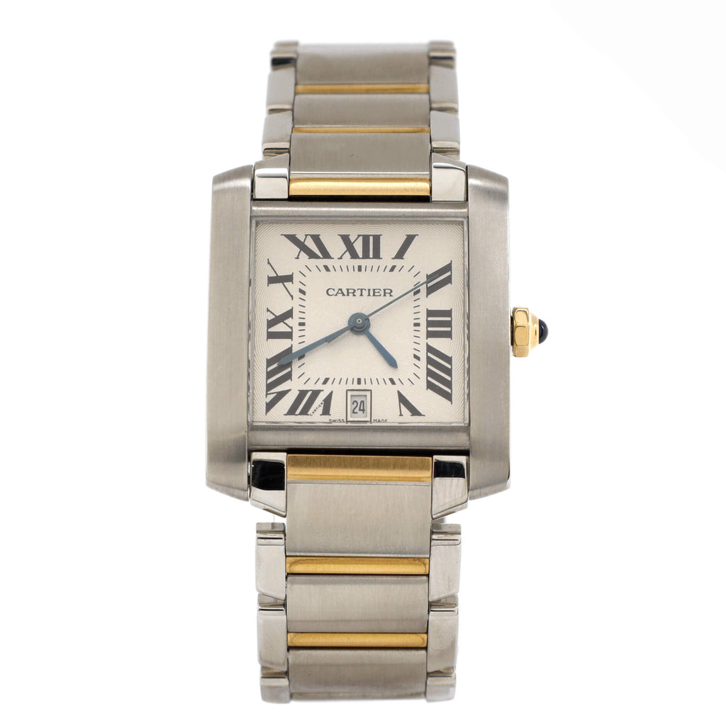 Tank Francaise Automatic Watch Stainless Steel and Yellow Gold 28