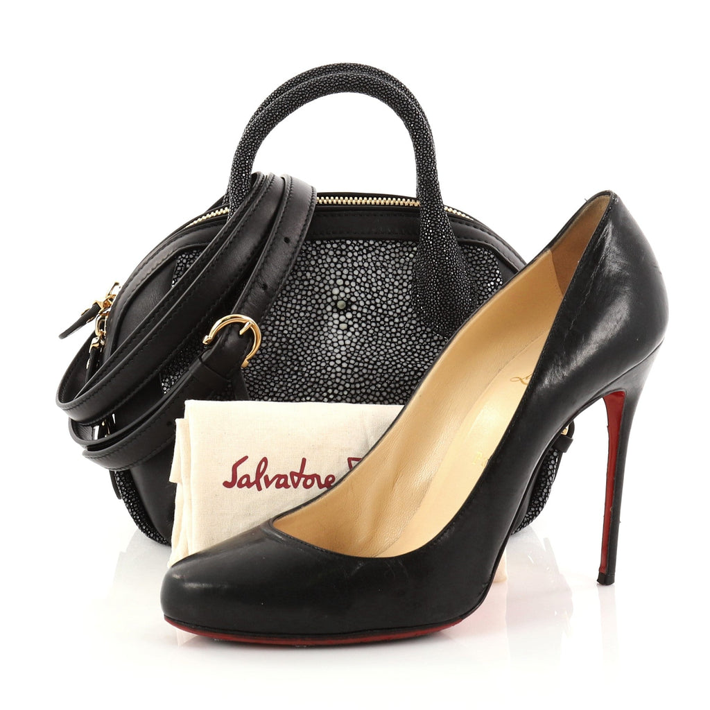 Fiamma Satchel Stingray and Leather Mini