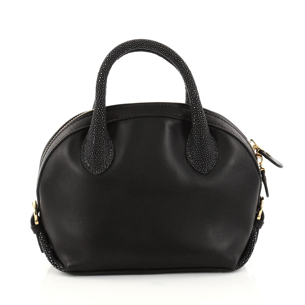 Fiamma Satchel Stingray and Leather Mini