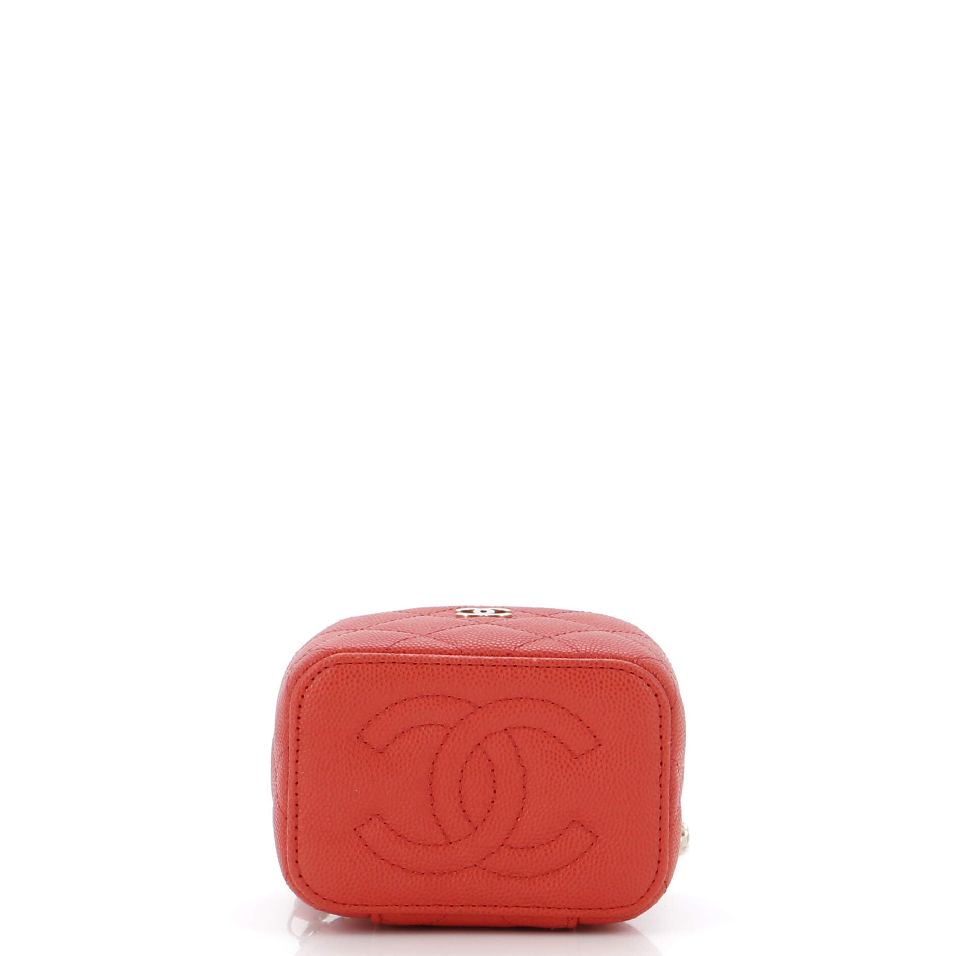 Classic Vanity Case with Chain Quilted Caviar Mini