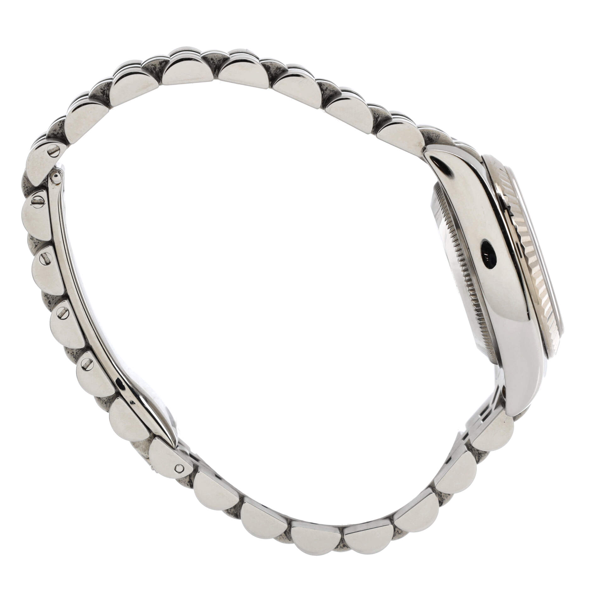 Oyster Perpetual Datejust Automatic Watch Stainless Steel and White Gold with Diamond Markers 26