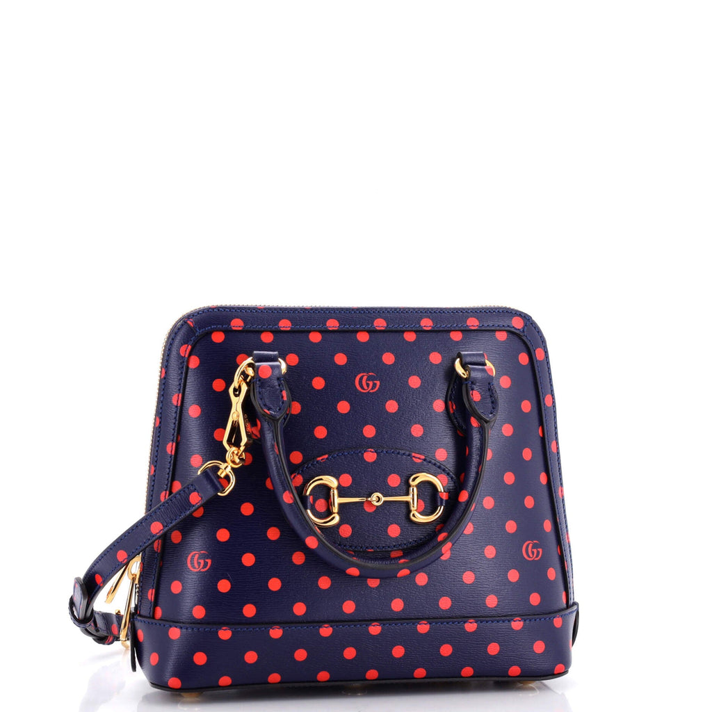 Horsebit 1955 Top Handle Bag Printed Leather Small