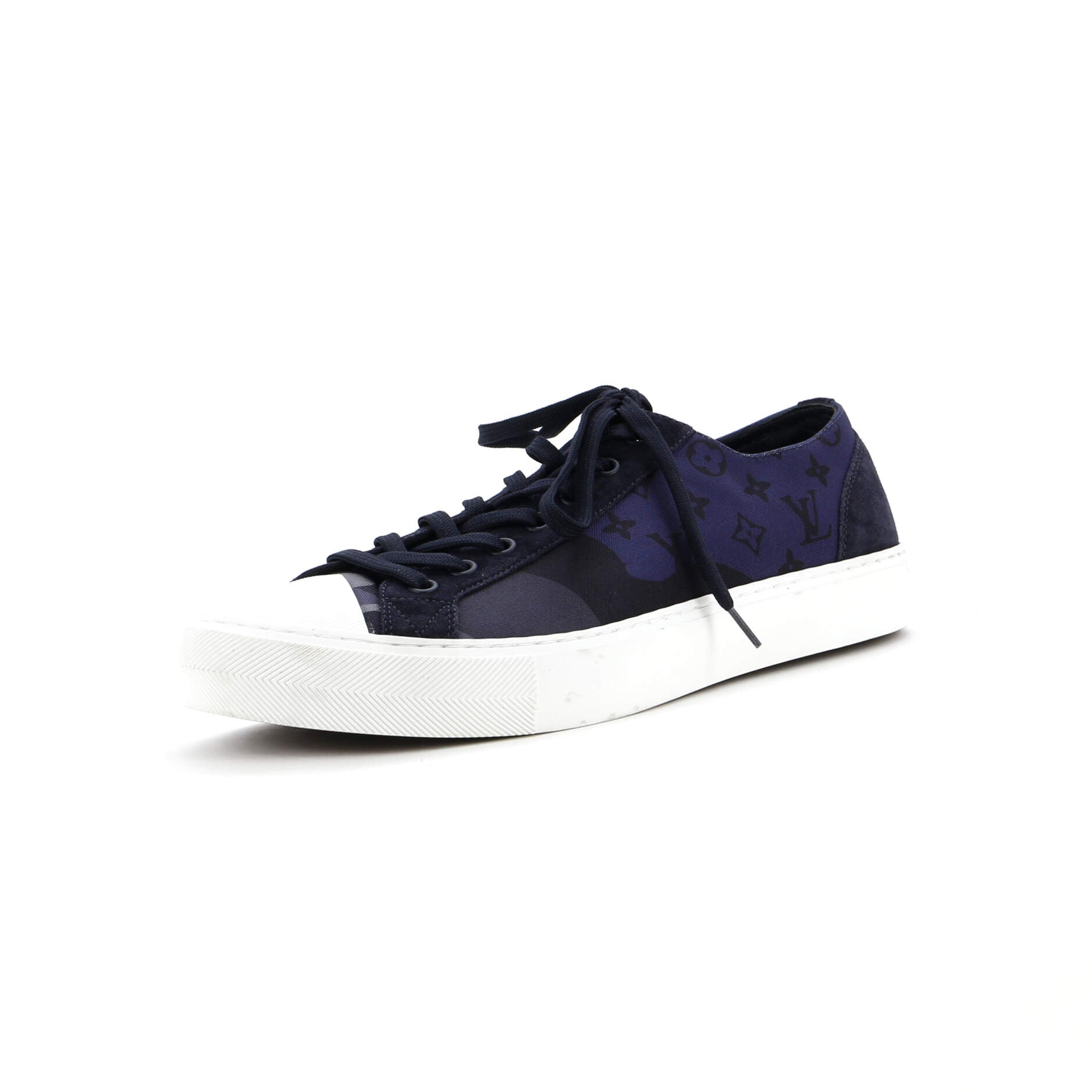 Men's Tattoo Low-Top Sneakers Monogram Canvas and Suede