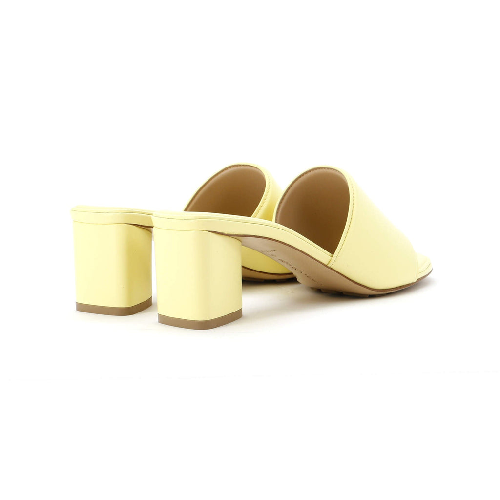 Women's Block Heel Mule Sandals Leather