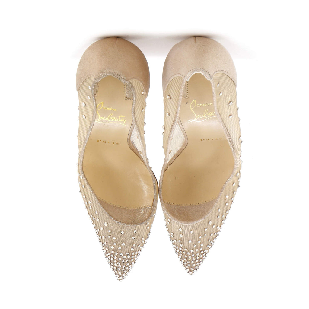 Women's Follies Strass Pumps Crystal Embellished Mesh 100