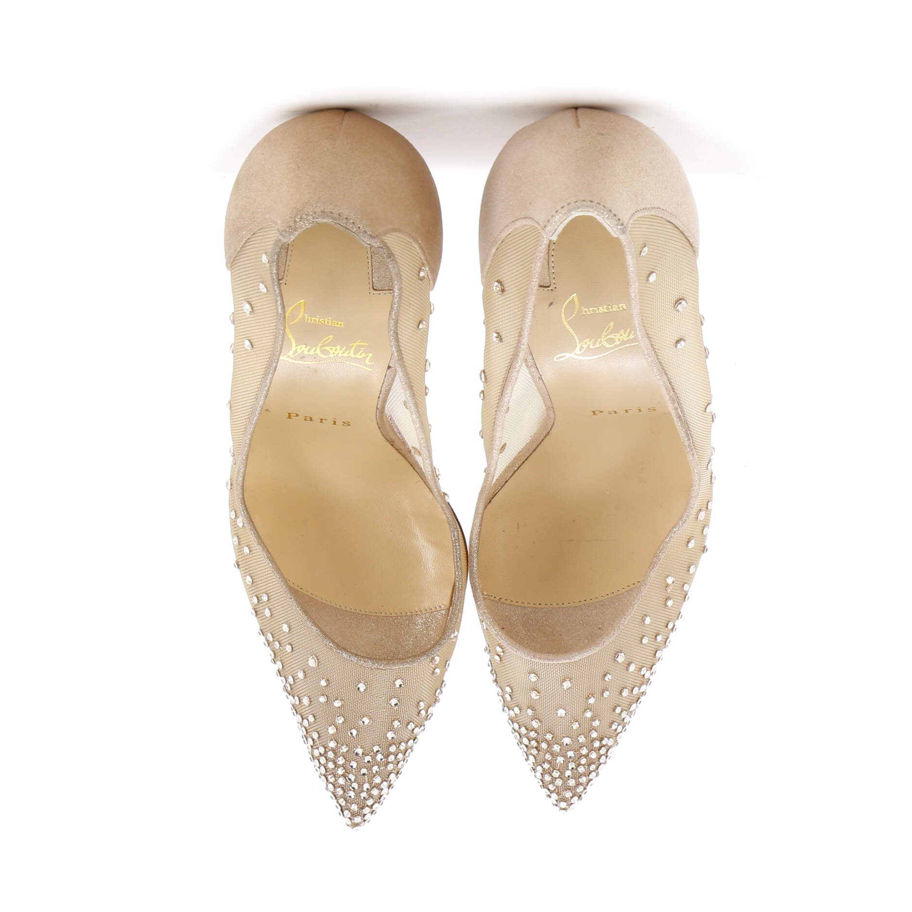 Women's Follies Strass Pumps Crystal Embellished Mesh 100