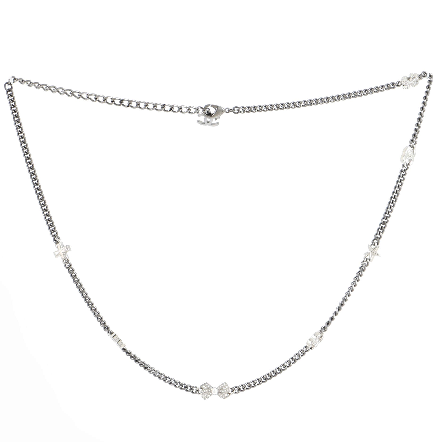 CC Lucky Charm Chain Belt Metal with Crystals 65