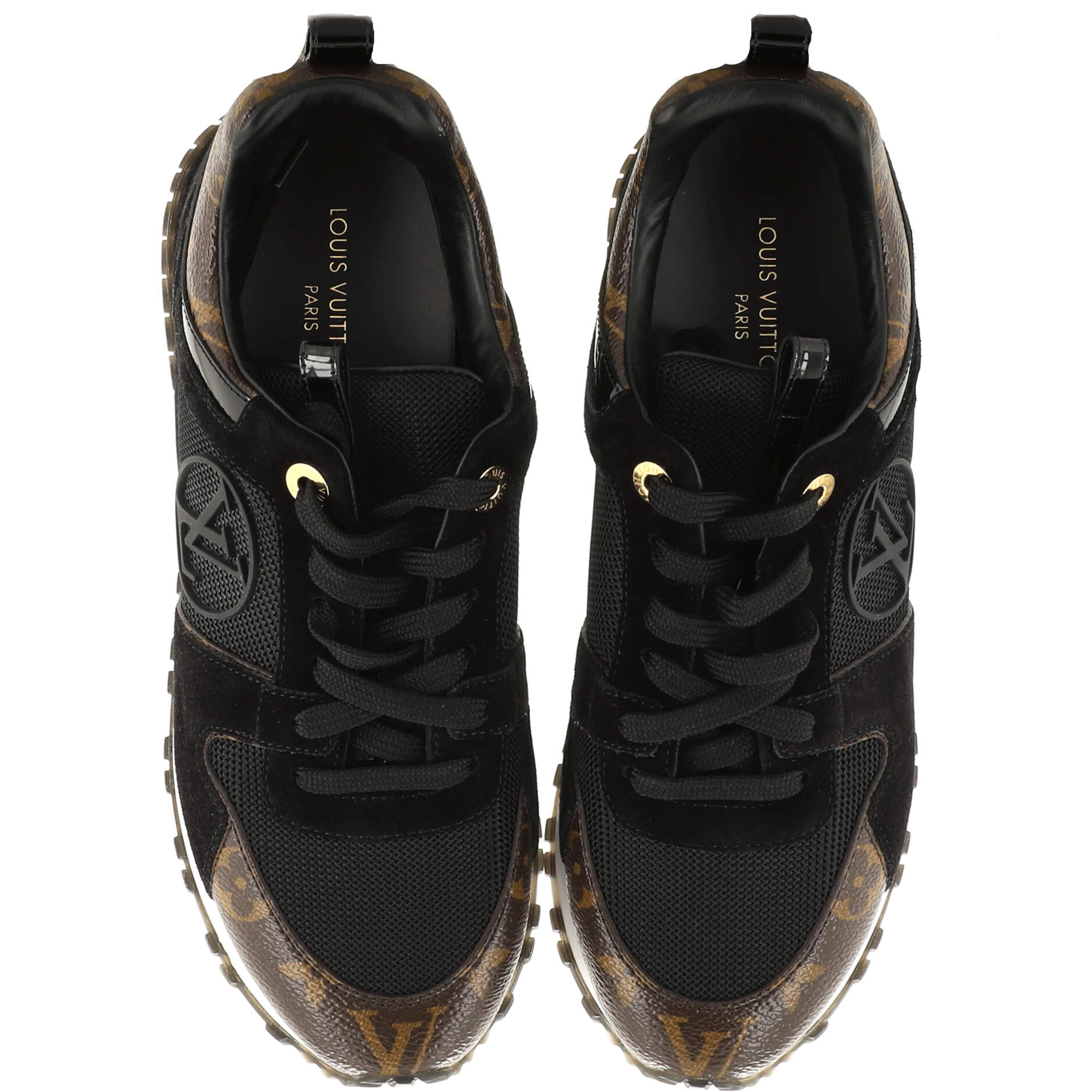 Women's Run Away Sneakers Mesh with Monogram Canvas and Suede