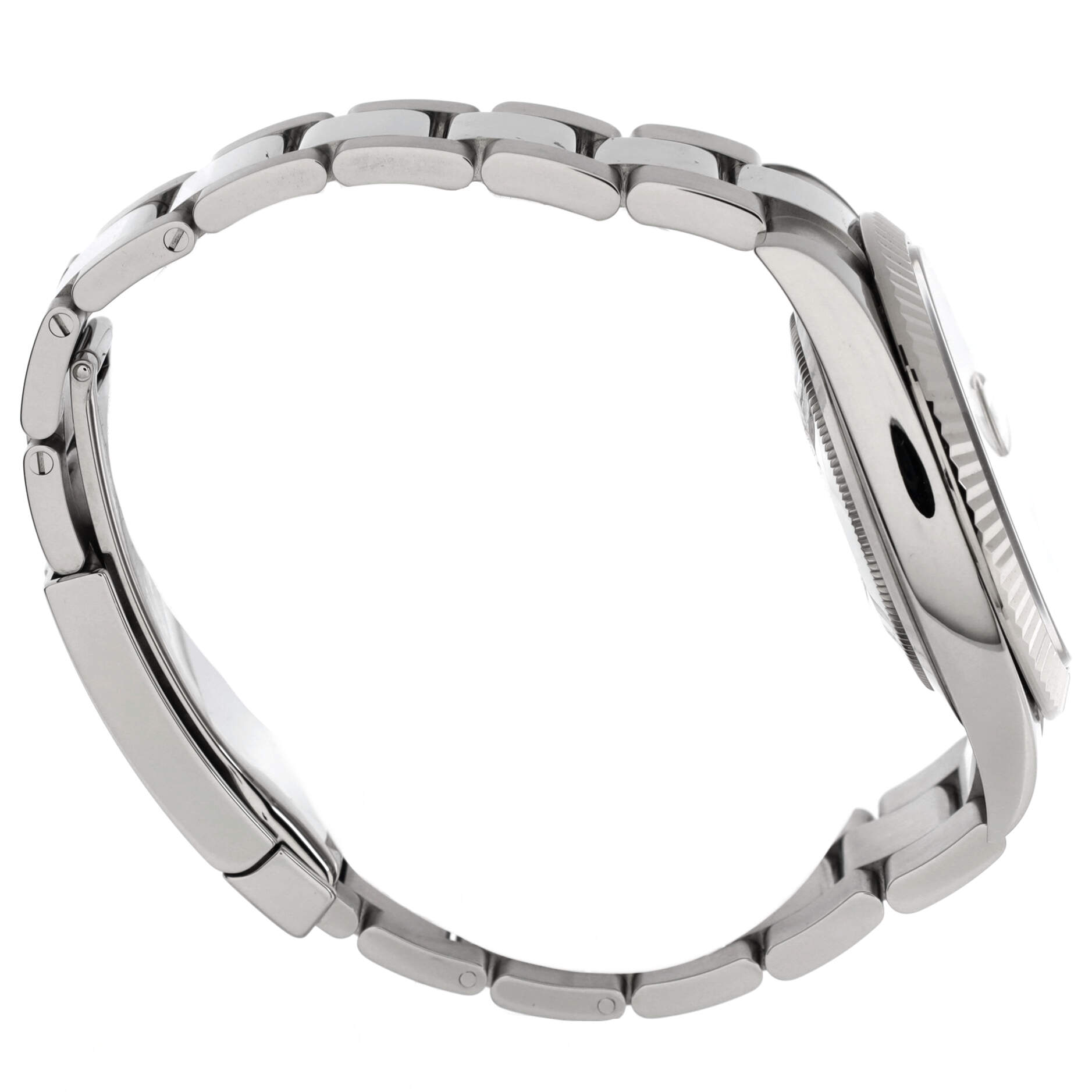 Oyster Perpetual Datejust Automatic Watch Stainless Steel and White Gold with Diamond Markers 41