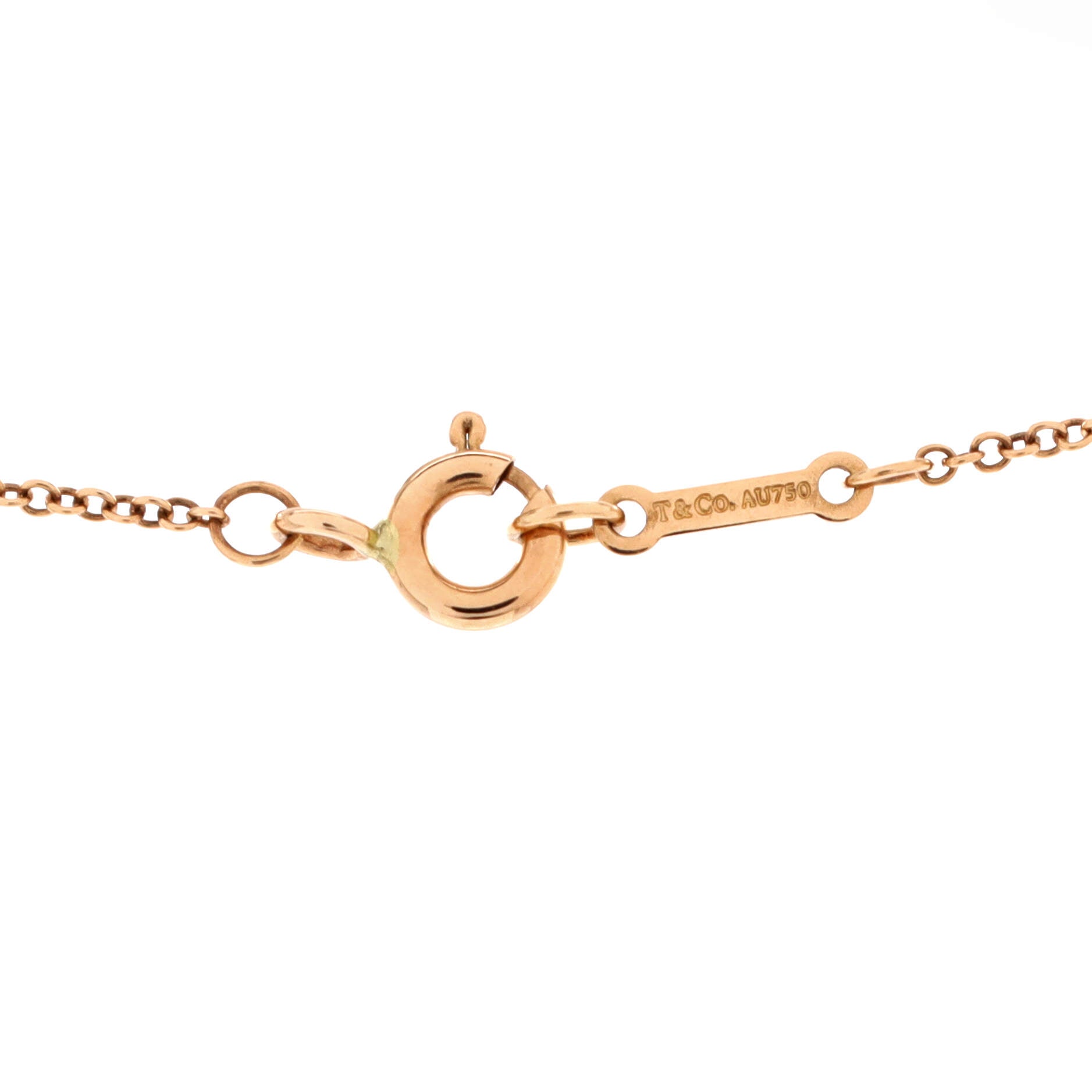 Metro Horseshoe Pendant Necklace 18K Rose Gold with Diamonds