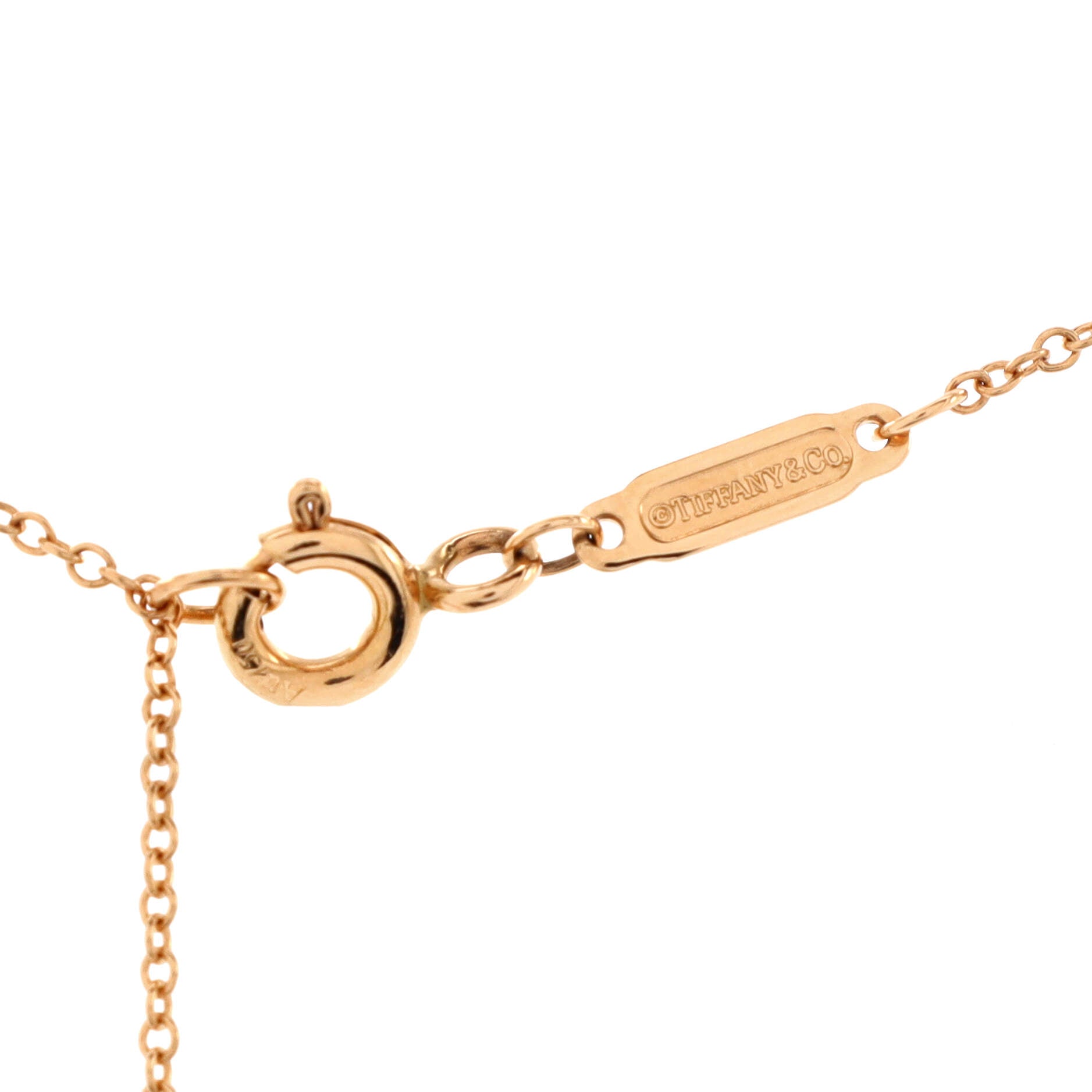 T Smile Pendant Necklace 18K Rose Gold Small