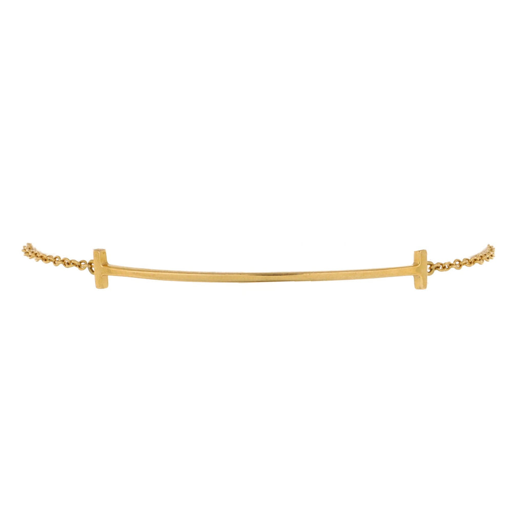 T Smile Chain Bracelet 18K Yellow Gold Medium