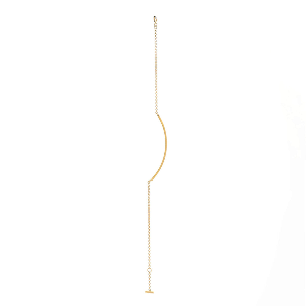 T Smile Chain Bracelet 18K Yellow Gold Medium