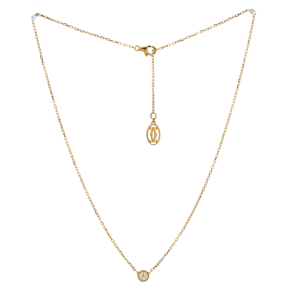 D'Amour Pendant Necklace 18K Yellow Gold with Diamond Large