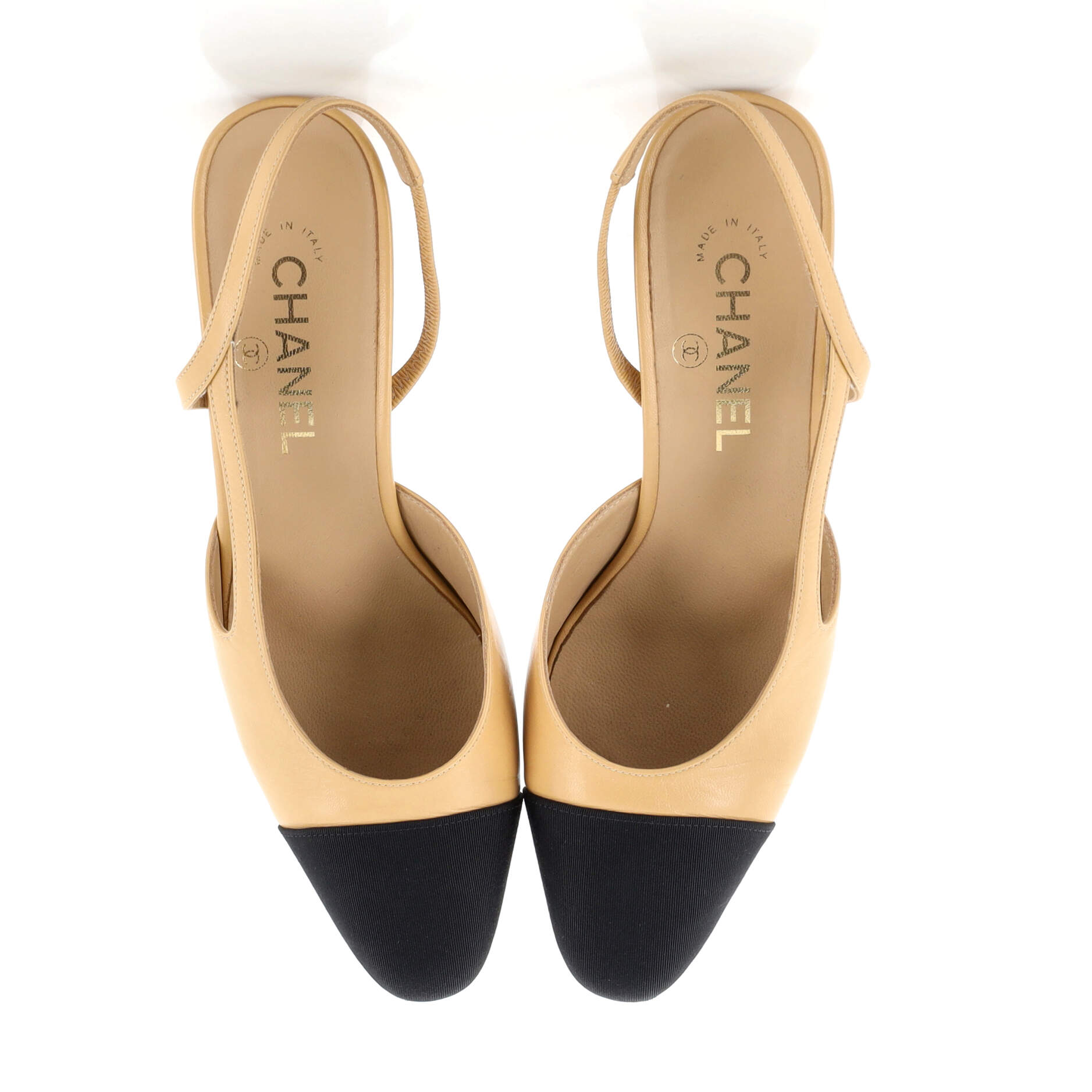Women’s Cap Toe Slingback Pumps Leather
