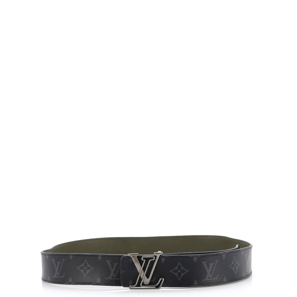 LV Line Reversible Belt Monogram Eclipse Canvas and Leather Wide 90