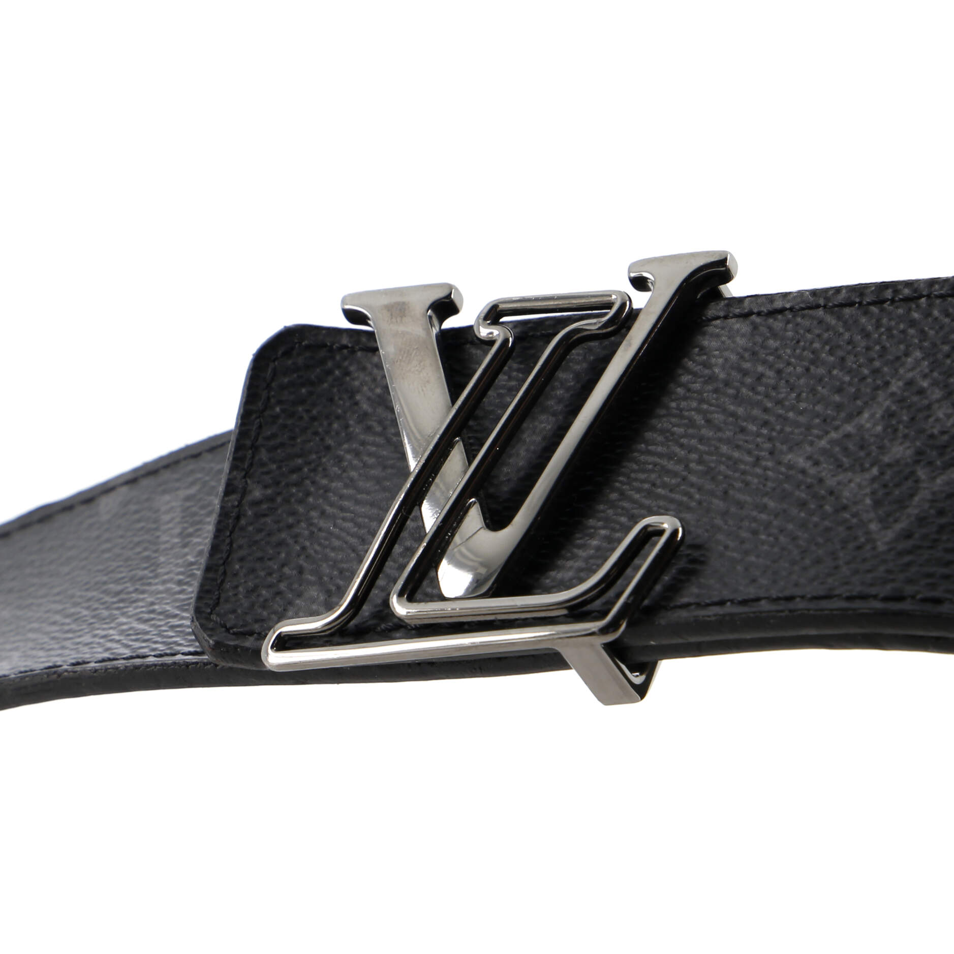 LV Line Reversible Belt Monogram Eclipse Canvas and Leather Wide 90