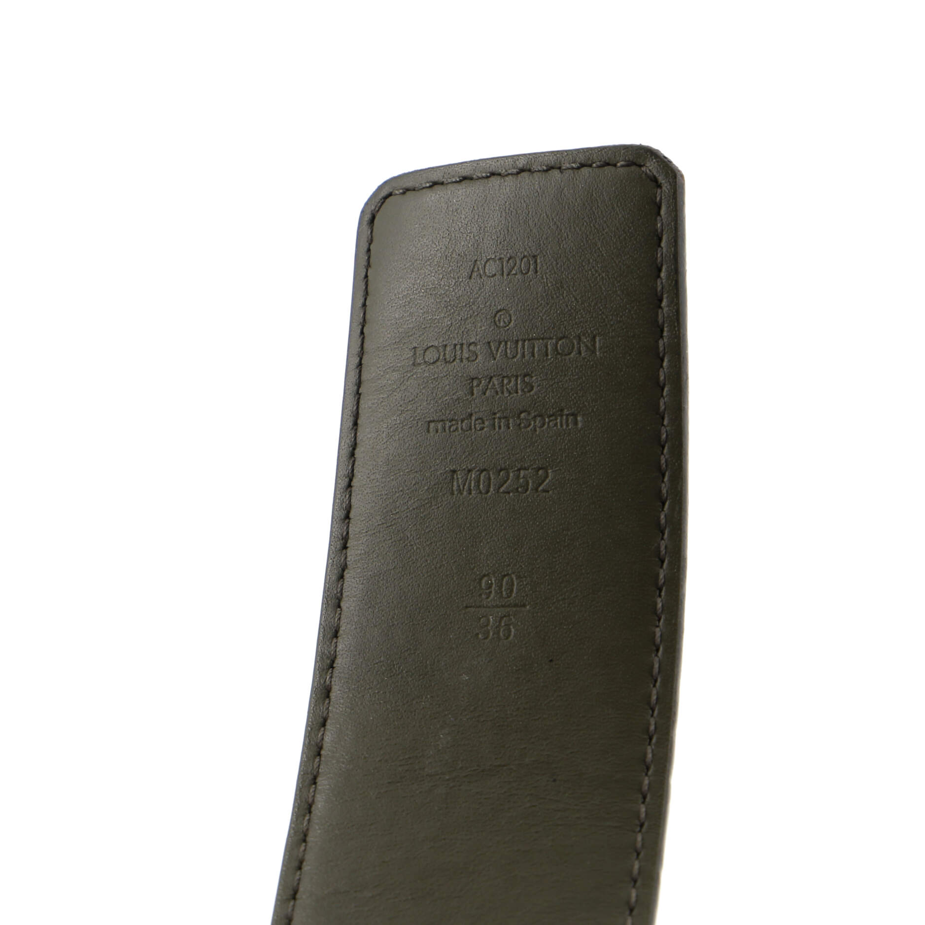 LV Line Reversible Belt Monogram Eclipse Canvas and Leather Wide 90