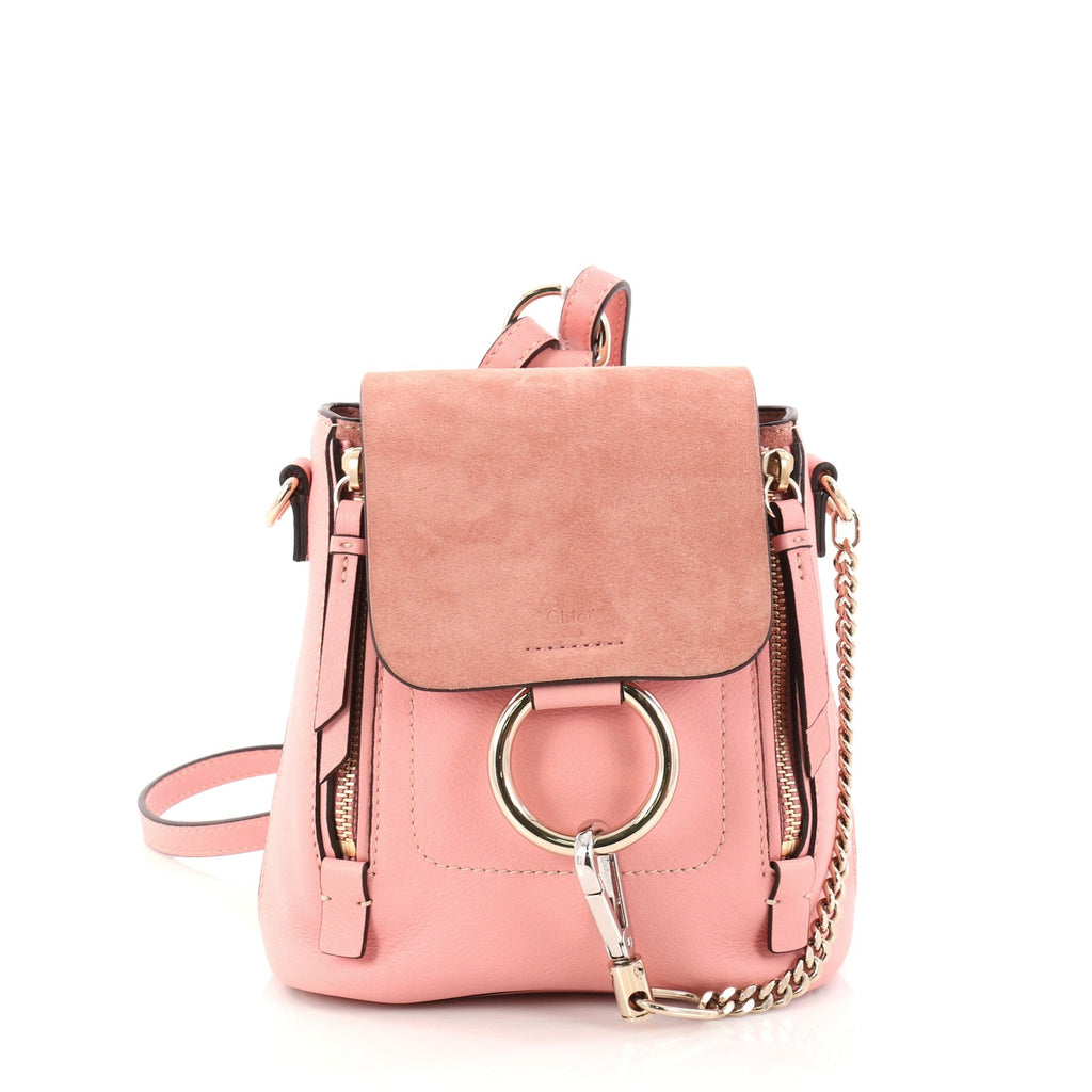 Faye Backpack Leather and Suede Mini