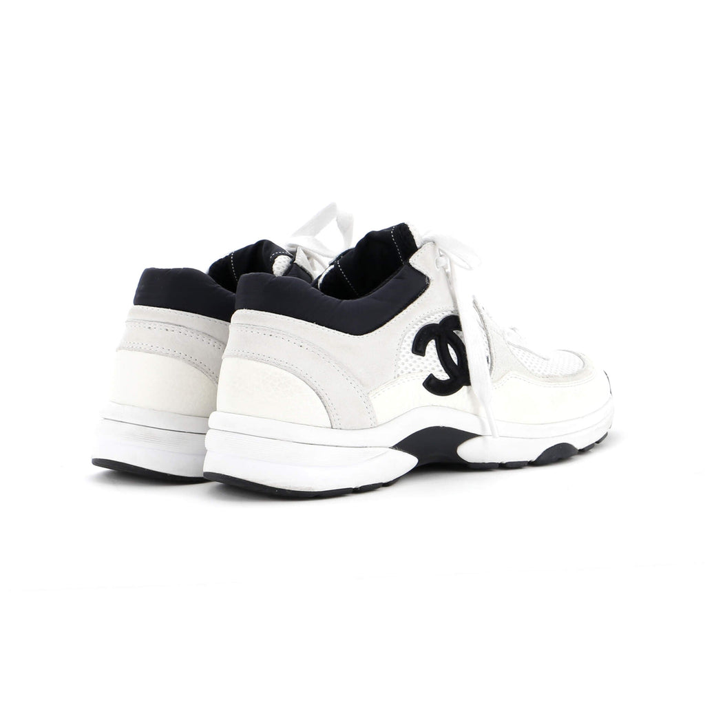 Women's CC Low-Top Sneakers Leather and Fabric with Suede
