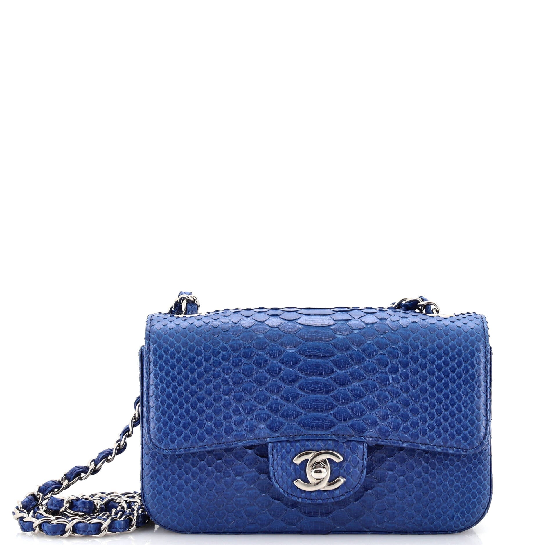 Classic Single Flap Bag Python Mini