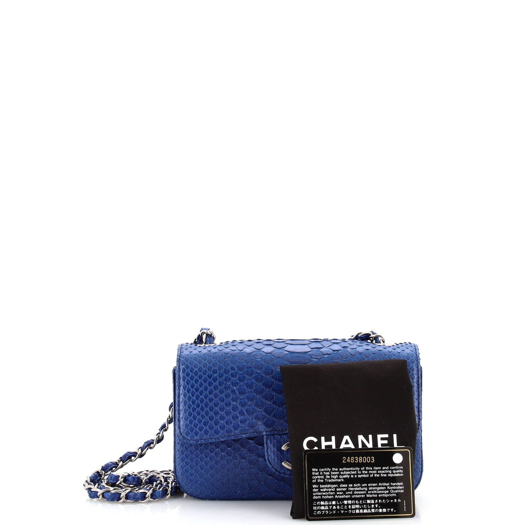 Classic Single Flap Bag Python Mini