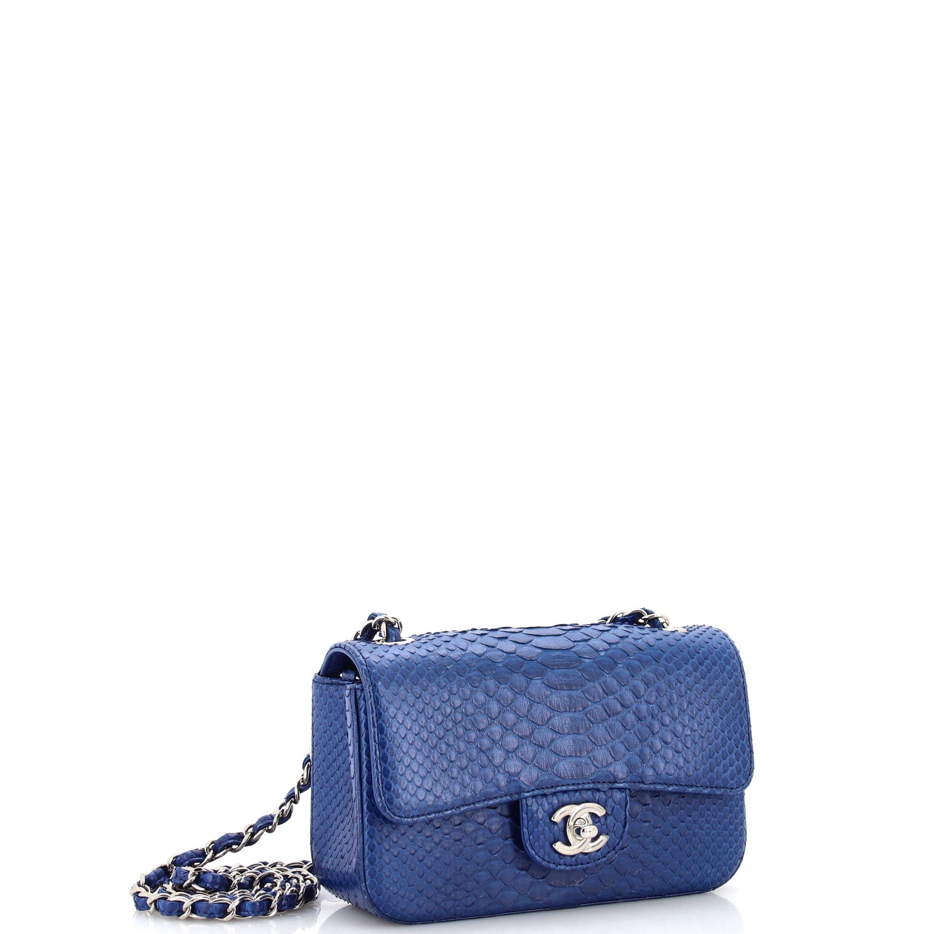 Classic Single Flap Bag Python Mini
