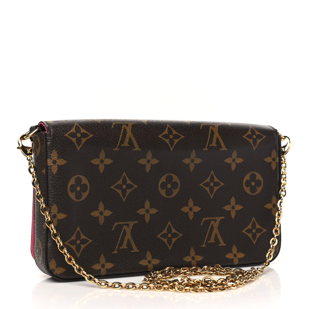 Monogram 2021 Christmas Animation Hollywood Pochette Felicie Chain Wallet Fuchsia