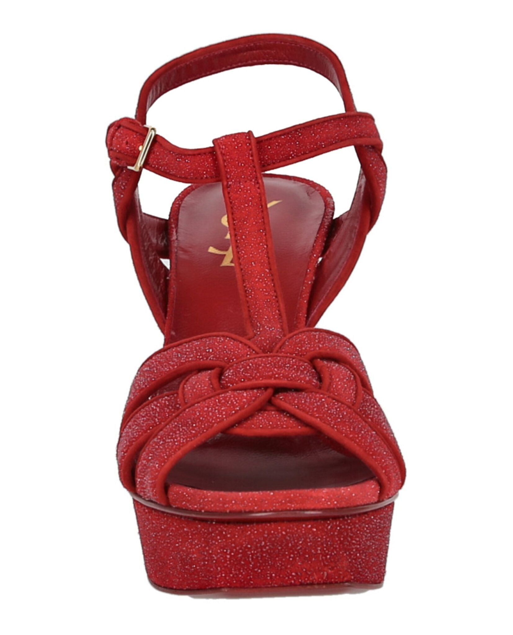 Women's Saint Laurent Glittered Tribute Platform Sandals