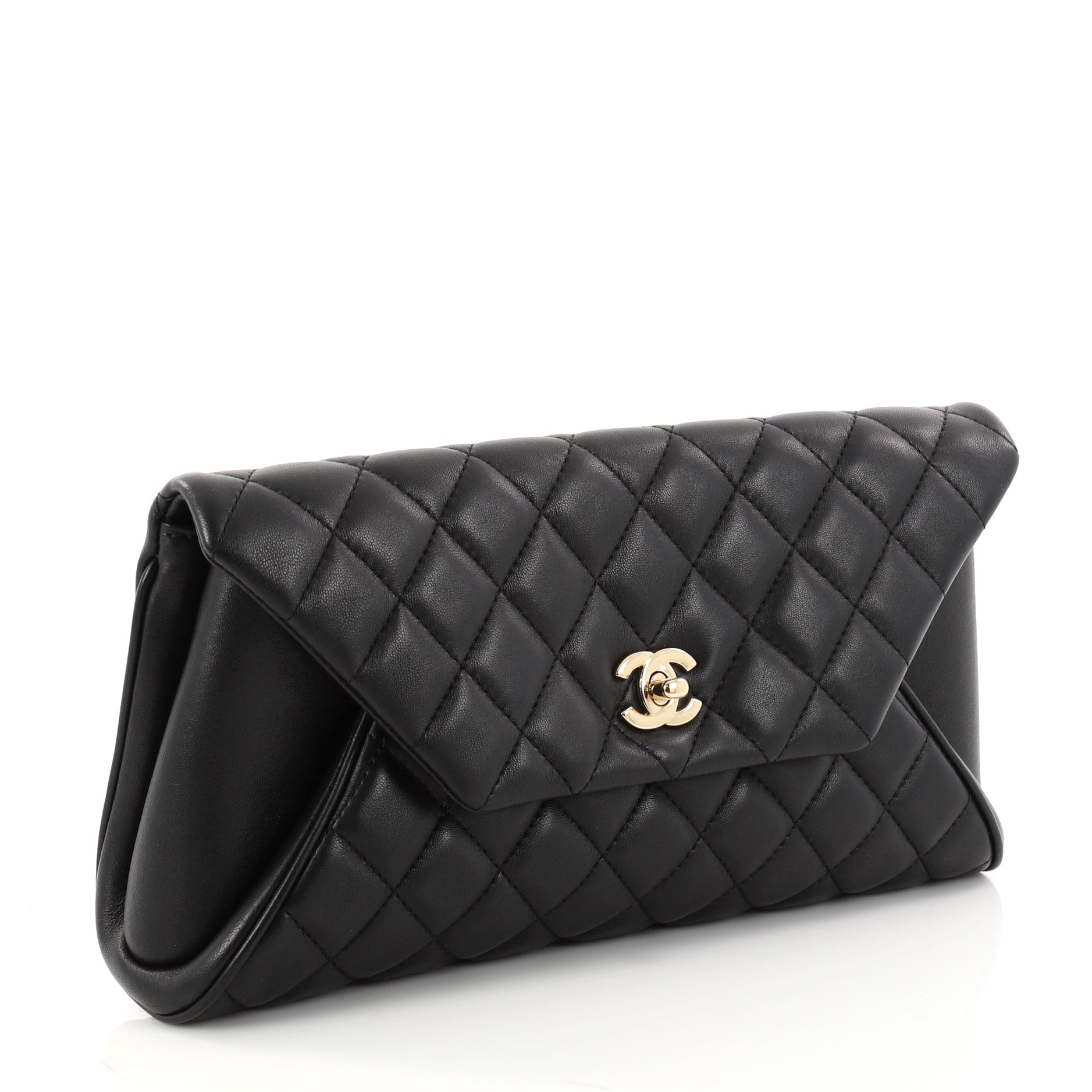 Fold Up Again Clutch Quilted Lambskin