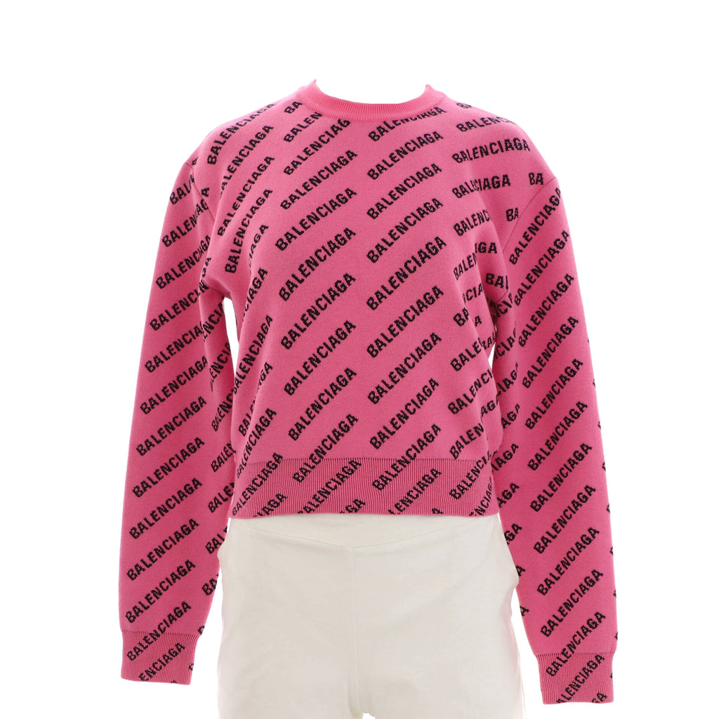 Women's All Over Logo Sweater Wool Blend