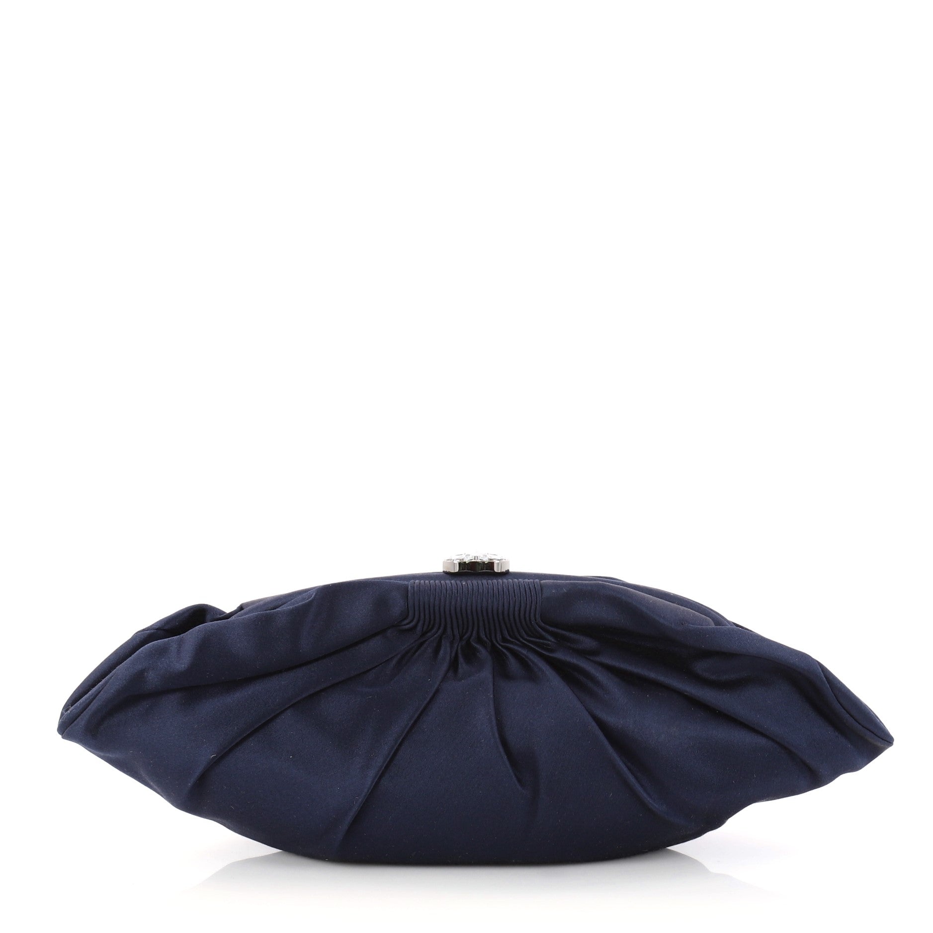 CC Frame Clutch Pleated Satin