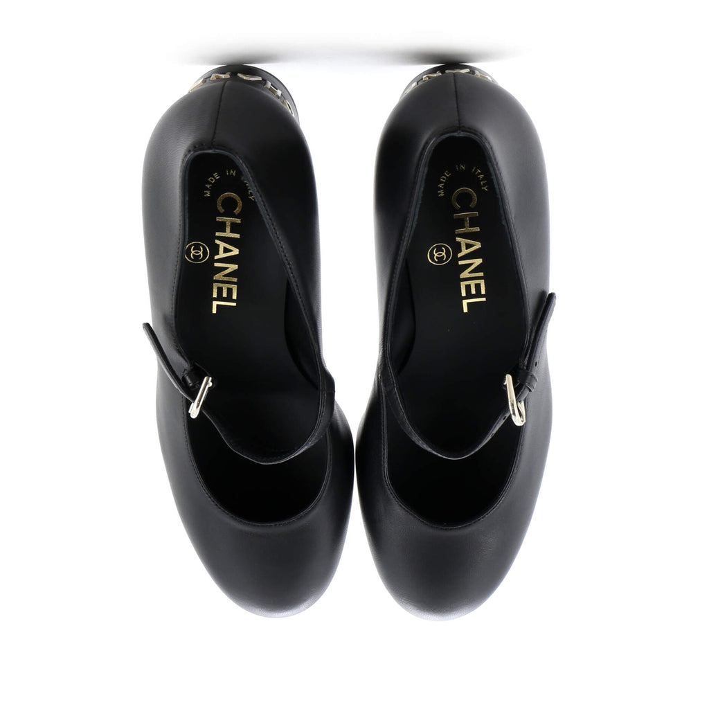Women's Cap Toe CC Mary Jane Flats Leather