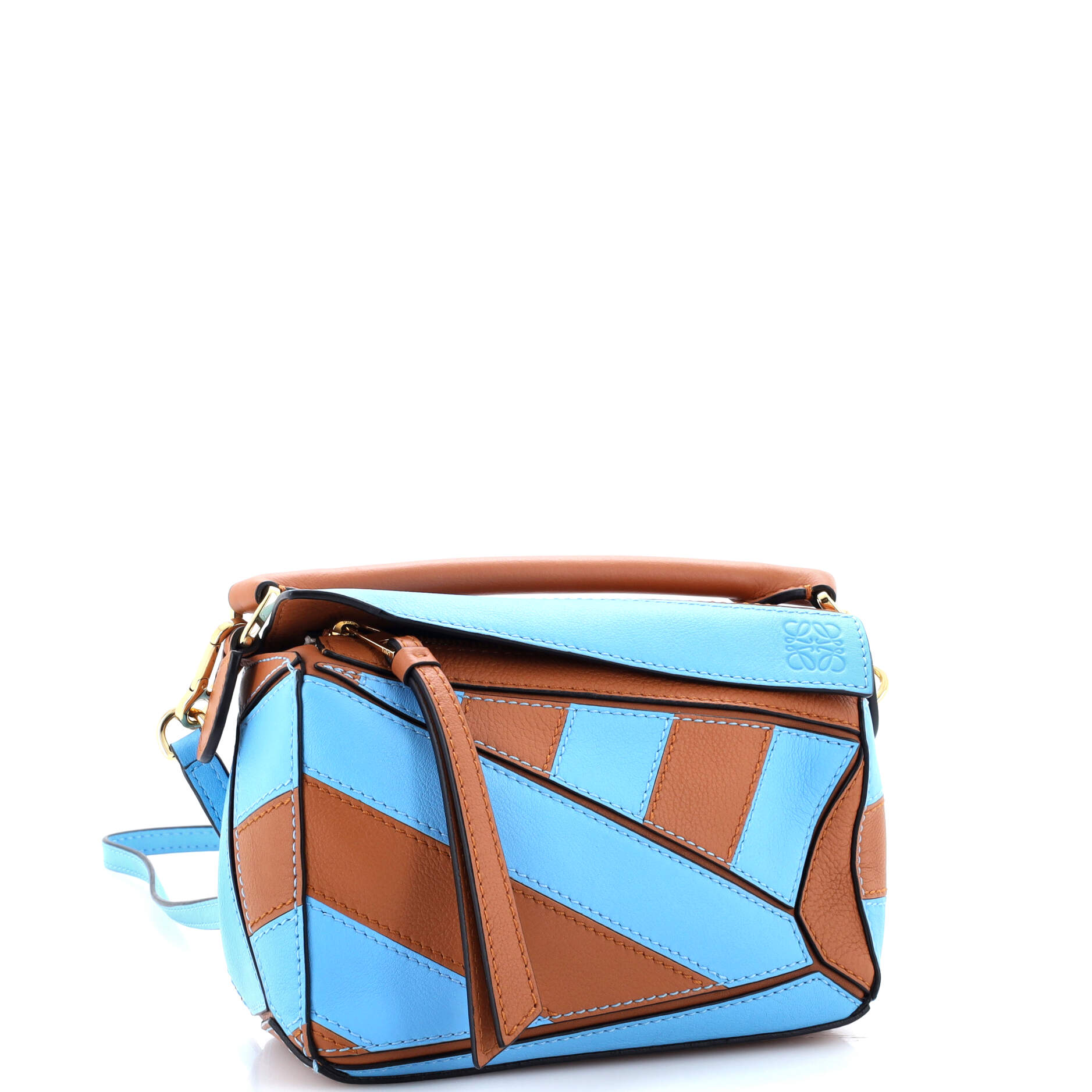 Rugby Puzzle Bag Patchwork Leather Mini